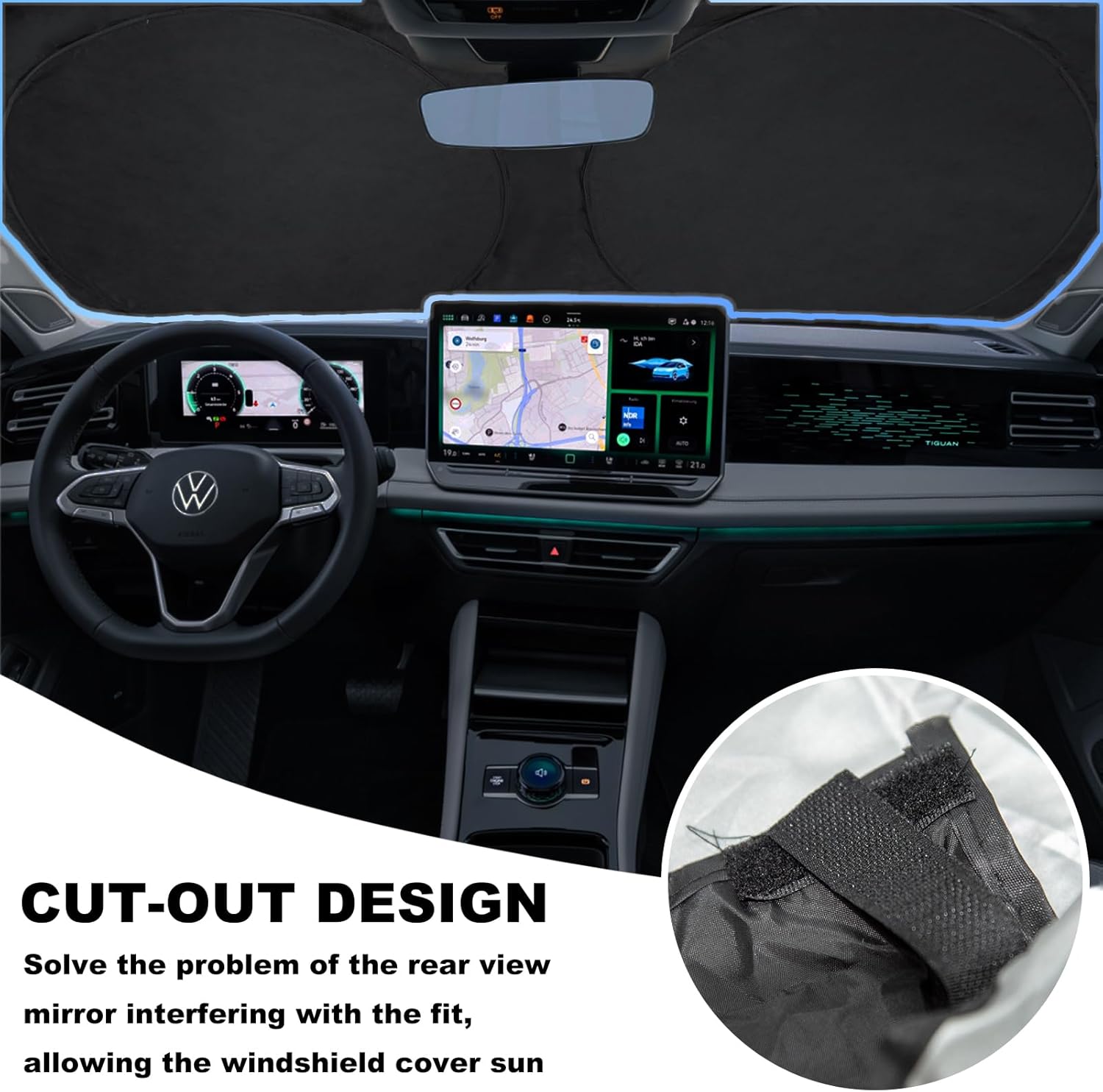 for Cadillac Escalade SRX XT5 XT6 STS DTS XT4 DeVille 2017 2018-2022 2023 2024 Windshield Sun Shade- Car Sunshades for Front Windows Shield Cover Custom Fit Cadillac SRX 2025 Accessories Sun Visor