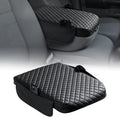 JOYTUTUS Center Console Cover Compatible with 2002-2012 Ram 1500 2500 3500 Jump Seat Console, Leather Arm Rest Armrest Cover for Car, Middle Console Cover Car Arm Rest Cover Replacement, with 2 Pocket