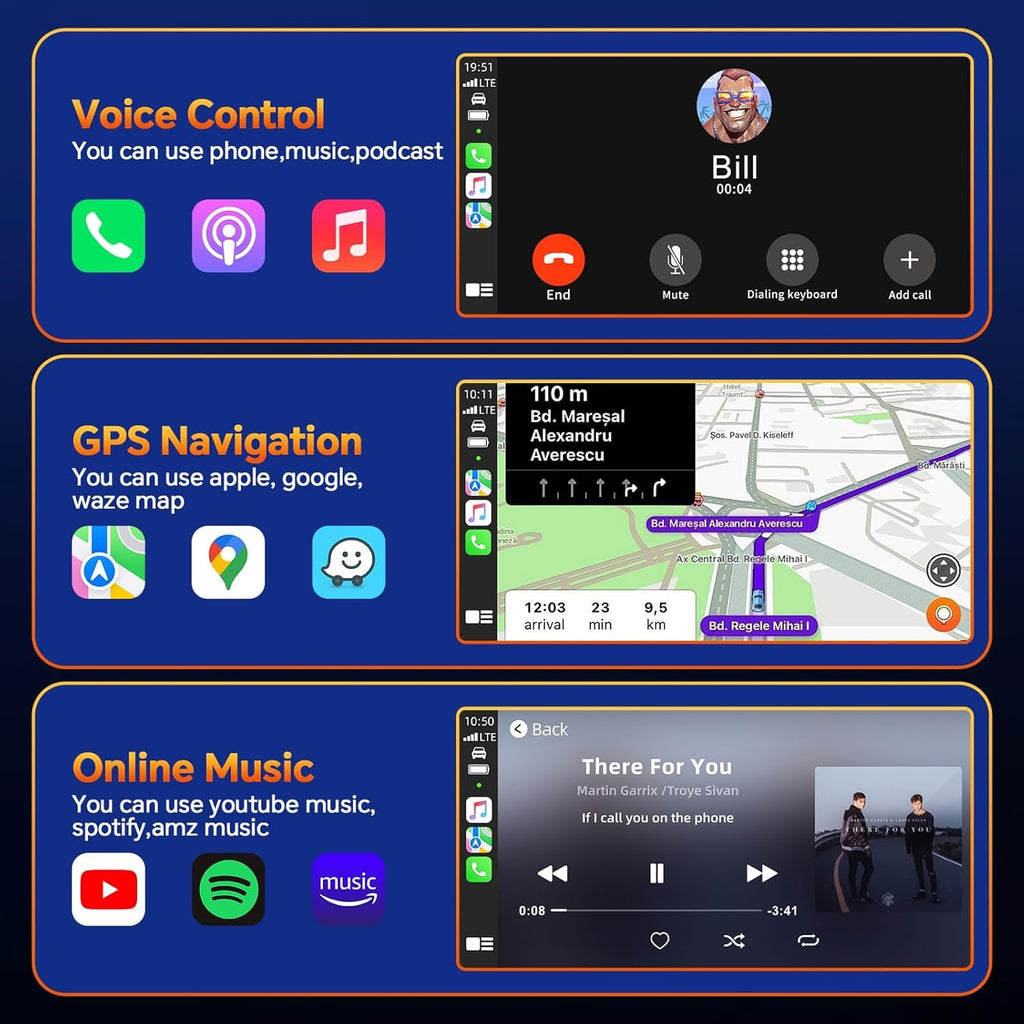 Master Cables Wireless Carplay Adapter 2 in 1 for Apple CarPlay & Android Auto,Wireless CarPlay USB A & USB C Dongle Converts Wired to Wireless,Compatible with Cars from 2016,Plug & Play