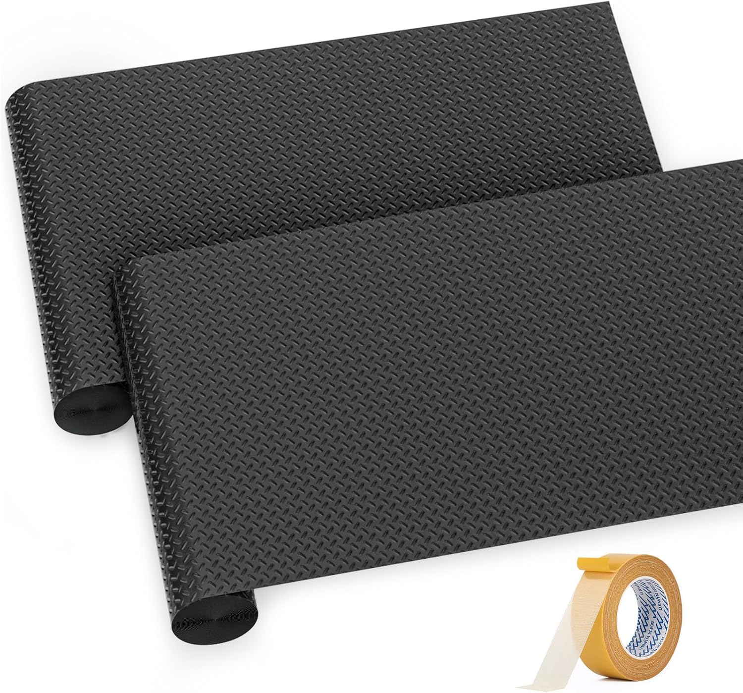 Premium Garage Floor Mat, Commercial Grade Heavy Duty Parking Mat for Garage Floor, Golf Cart Parking, Water/Stain Resistant Floor Runner (Black Diamond, 2 Rolls x 4 x 10 Feet)
