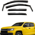 Extra Durable Window Deflectors in-Channel Window Visors Rain Guards Fit for Chevrolet (Chevy) Colorado 2015-2022 Crew Cab, Sun Visors, Wind Vent for Shades, Exterior Car Accessories - 4pcs. AG0275