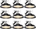 9Pack LED High Bay Lights, Super Bright 240W UFO High Bay LED Shop Lights, 36000LM 5000K, 0-10V Dimmable, 5' Cable Plug, IP65 Waterproof, ETL Listed Plug & Play Lighting for Gym Factory Warehouse