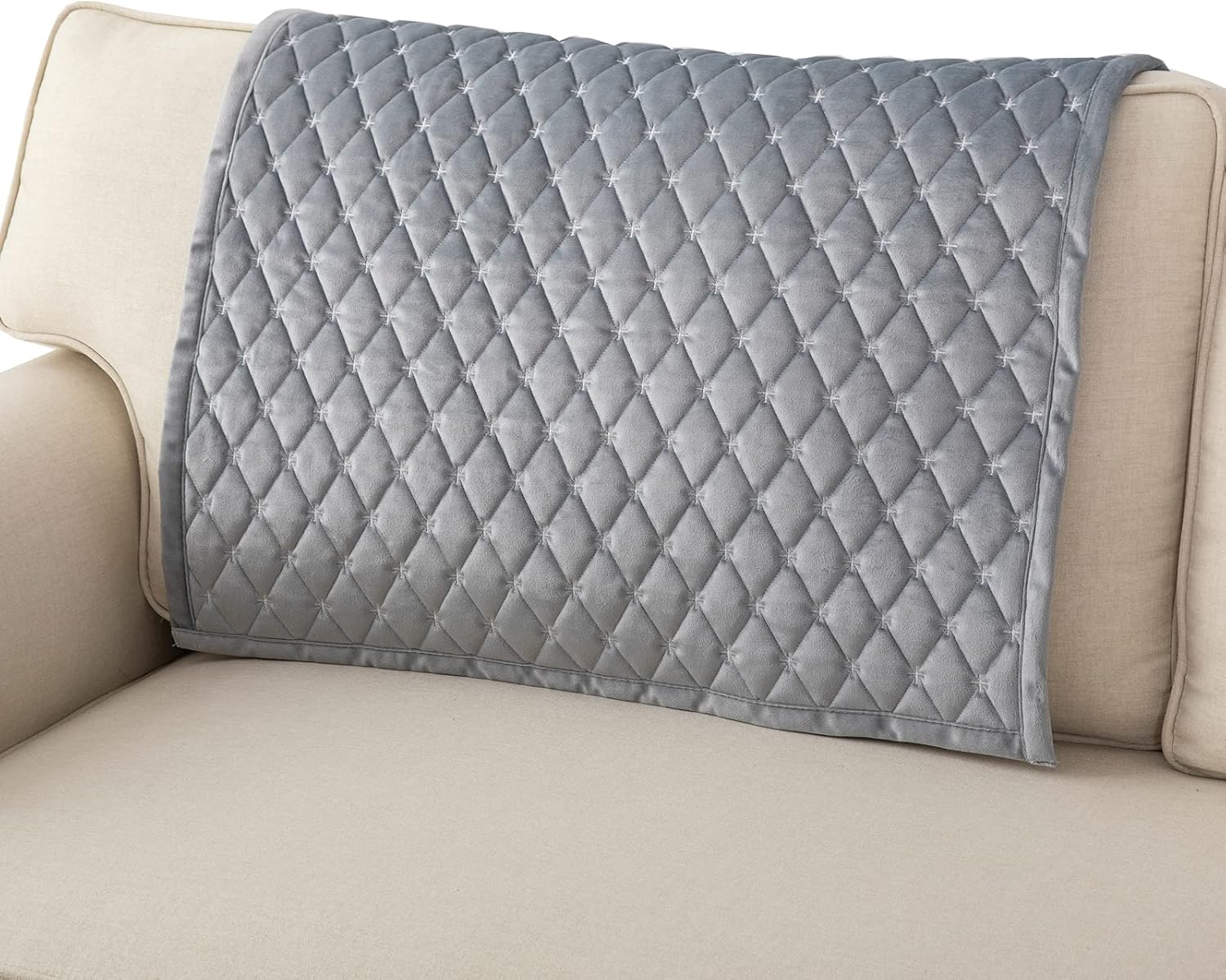Eismodra Couch Cover,Sectional Couch Covers,Sofa Covers for 3 Cushion Couch,Anti-Slip Sofa Slipcovers for Dogs Cats Kids Loveseat Recliner L Shaped Armrest Backrest,Light Gray 36''x36''(Only 1 Piece)