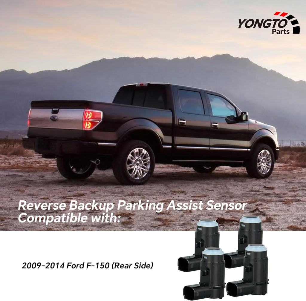9L3Z-15K859-D 4Pcs Reverse Backup Parking Assist Sensor Compatible with Ford F-150 2009-2014 Replace OE 9L3Z15K859C