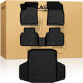 LASFIT Floor Mats and Trunk Mat for Honda Accord Sedan 2023 2024 2025 2026 (Include Gasoline & Hybrid), All Weather TPE Floor Liners 1st & 2nd Row & Cargo Mat Full Set, Black