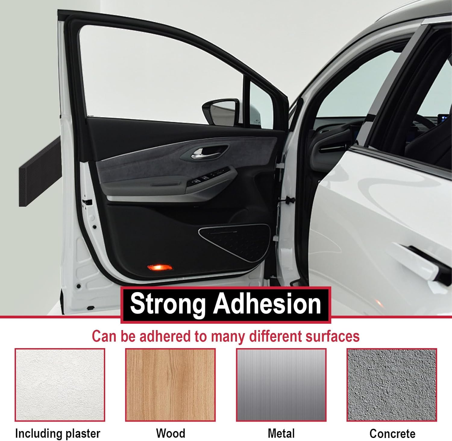Garage Wall Protector for Car Doors, Garage Wall Bumper, Waterproof Garage Anti-Collision Strip, 11.8" x 3.9" x 1.18" Self Adhesive EVA Foam for Collision Protection (2 Pack)