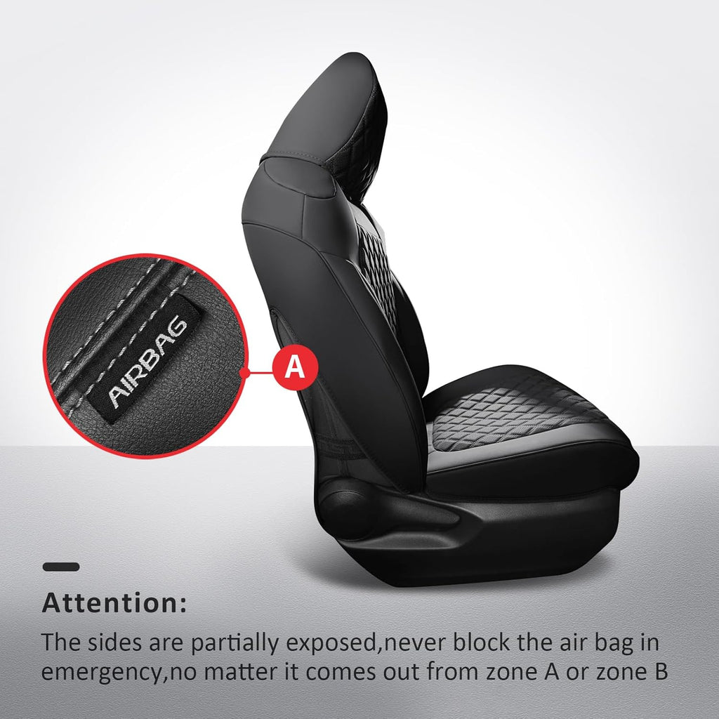 MIROZO Seat Covers for rav4,Waterproof Car Seat Covers Faux Leather Seat Cover Full Set Fit for 2019-2025 Toyota RAV 4 Non-Hybrid (Not for Adv & TRD-Off,Black)
