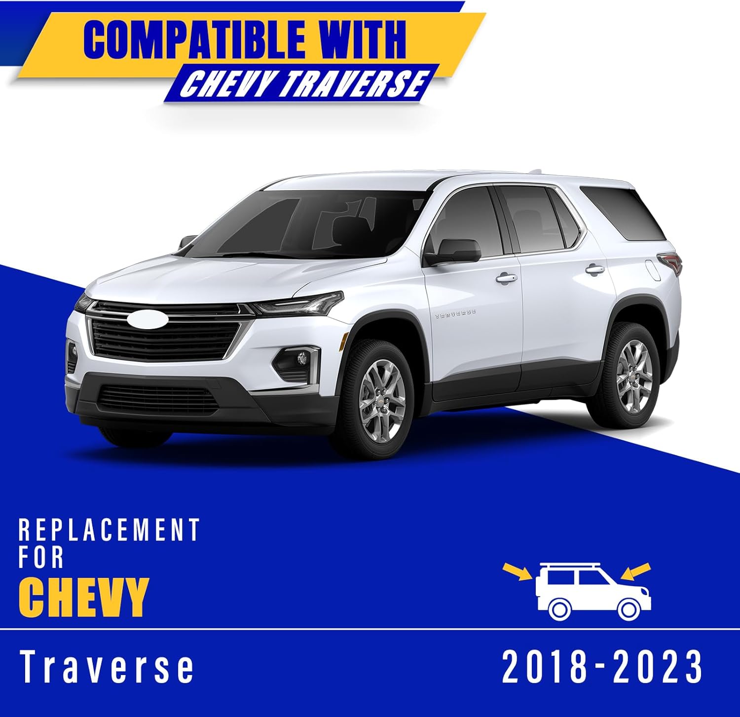 3 wipers Replacement for 2018-2023 Chevy Chevrolet Traverse, Windshield Wiper Blades Original Equipment Replacement - 24"/20"/10" (Set of 3) U/J HOOK