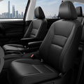 for Honda Pilot Seat Covers, Car Seat Protectors Full Set Custom Fit Pilot Elite,Black Edition 2016 2017 2018 2019 2020 2021 2022 7 Seats, Faux Leather Full Coverage Waterproof, Black