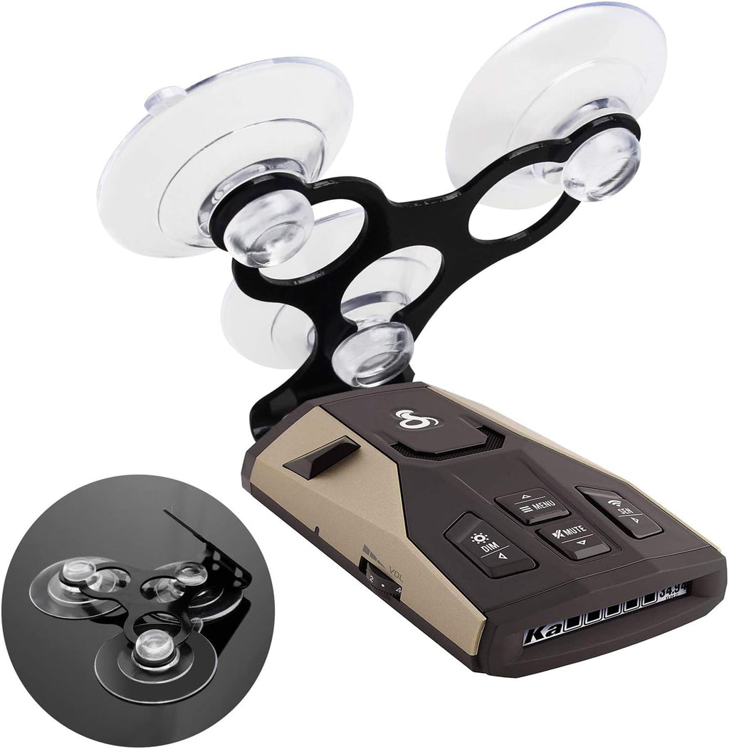 Windshield Suction Cup Mount Holder Compatible with Cobra Radar Detectors Cobra RAD 450, 8-Band, ESD-6100, ESD-7000, XRS-9300, PRO-9780 and All Recent Models (Bracket & 6 Suction Cups)