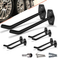 8 Pack Tire Storage Rack Wall Mount, 10in Large Garage Hooks Heavy Duty, Tire Hooks for Garage Wall, Wheel Hanger for Organizing Ladder, Folding Chairs (88lbs)