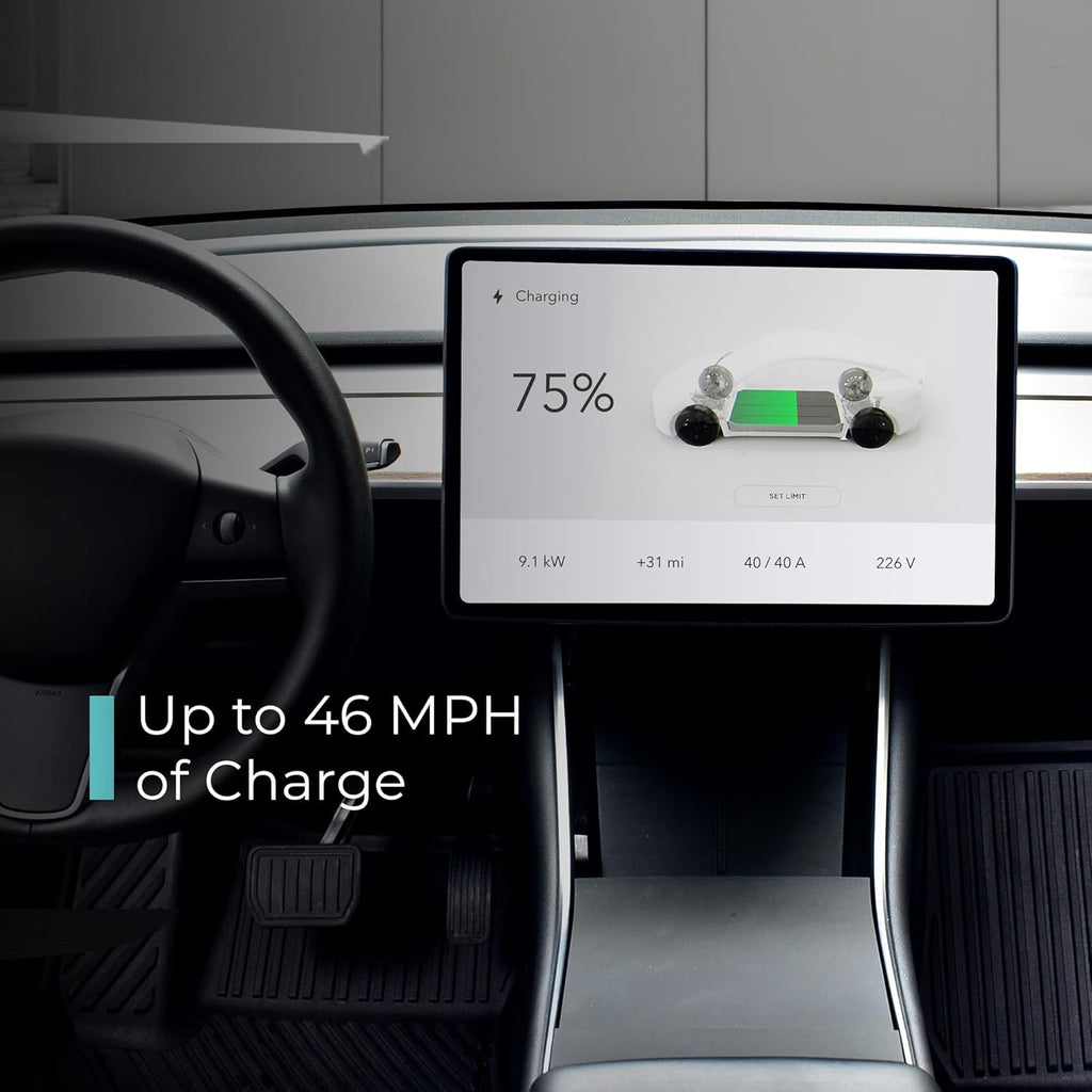 Lectron Tesla (NACS) V-Box Pro Electric Vehicle Charging Station (WiFi) 48 Amp with App Control - Level 2 EV Charger (240V) with NEMA 14-50 Plug/Hardwired Compatible with All Tesla Models S/3/X/Y