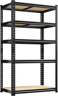 REIBII Storage Shelves 1600LBS Garage Shelving Heavy Duty Metal Shelving 5 Tier Garage Shelves Adjustable Metal Shelf for Kitchen Basement Pantry Warehouse 28.2" W x 11.8" D x 59.9" H