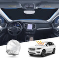 T TGBROS Compatible with 2015-2024 2025 Volvo XC90 Windshield Sun Shade Accessories Foldable Sun Shield Reflective Polyester Sun Visor Cover Block Heat and Sun Protection