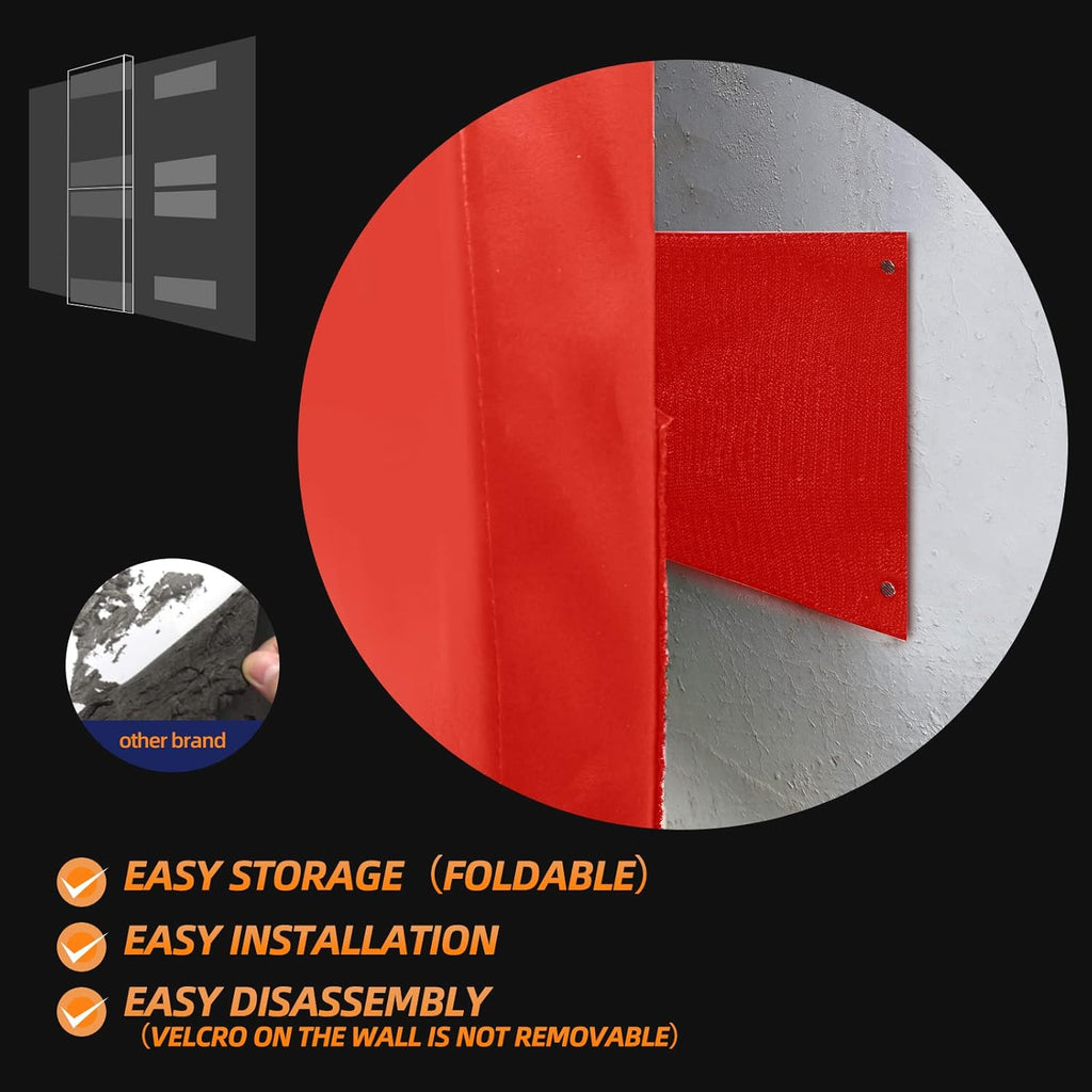 PROGOAL 2"/4" Thick Foam Protection Wall Pad，Gym Basketball-Court Protectors，Durable Waterproof Padding for Wall-Mounted Basketball Hoops(60" L x 20" W)…