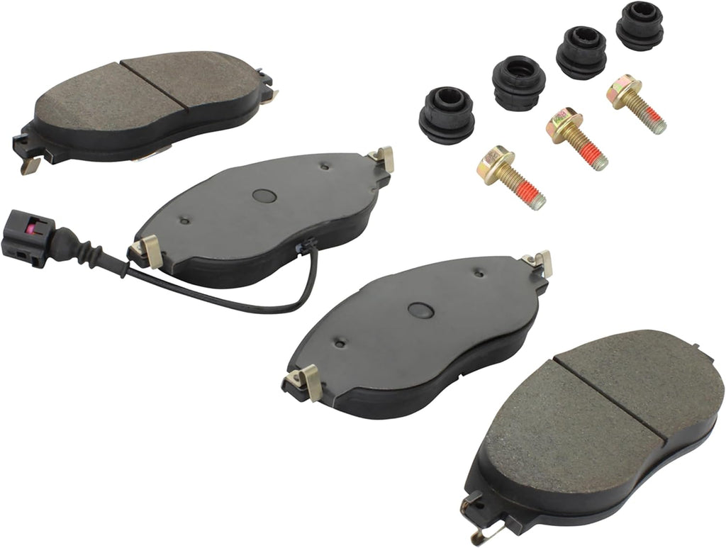 Premium Semi-Metallic Front Brake Pads (1001-1633M) Compatible with 2012-2024 Audi/Volkswagen (A3 Quattro/Arteon/CC/Golf/Golf R/GTI/Jetta/Q3/S3/Tiguan)