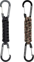 BRAVESHINE Paracord Keychain Carabiner Clip, D Ring Lanyard Hanger Stroller Hook for Water Bottle, Key, Backpacks, Men, Women