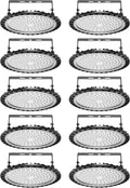 Viugreum High Bay LED Shop Lights, 500W UFO LED High Bay Light 50,000LM 120V LED High Bay Lights 5000K Daylight, Alternative to 2000W MH/HPS for Garage Workshop Barn Factory Warehouse - 10 Pack