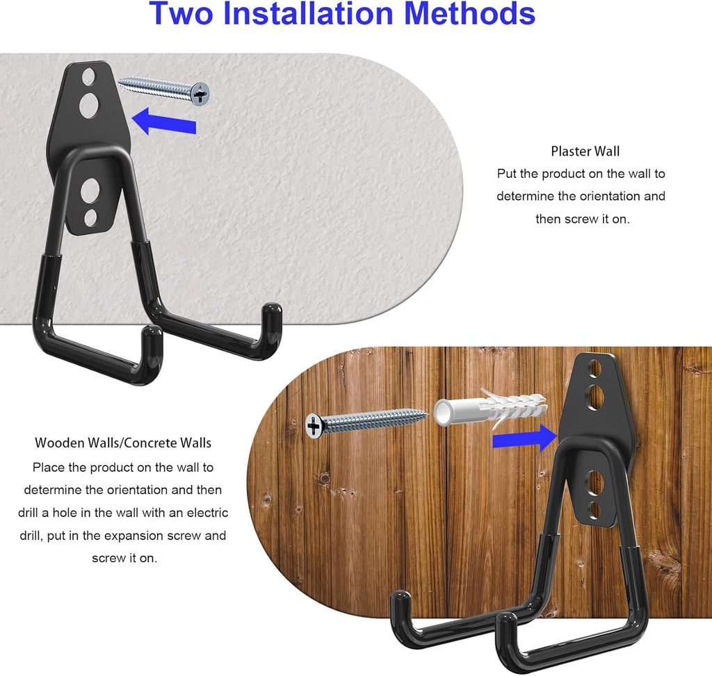 Heavy Duty Storage Magnetic Utility Hooks Large Garage Magnet Hooks with Anti-Slip Coating for Metal Cabinet,Pegboard,Garage Shelve,Garden Tools (3PCS 2.59'' Black)