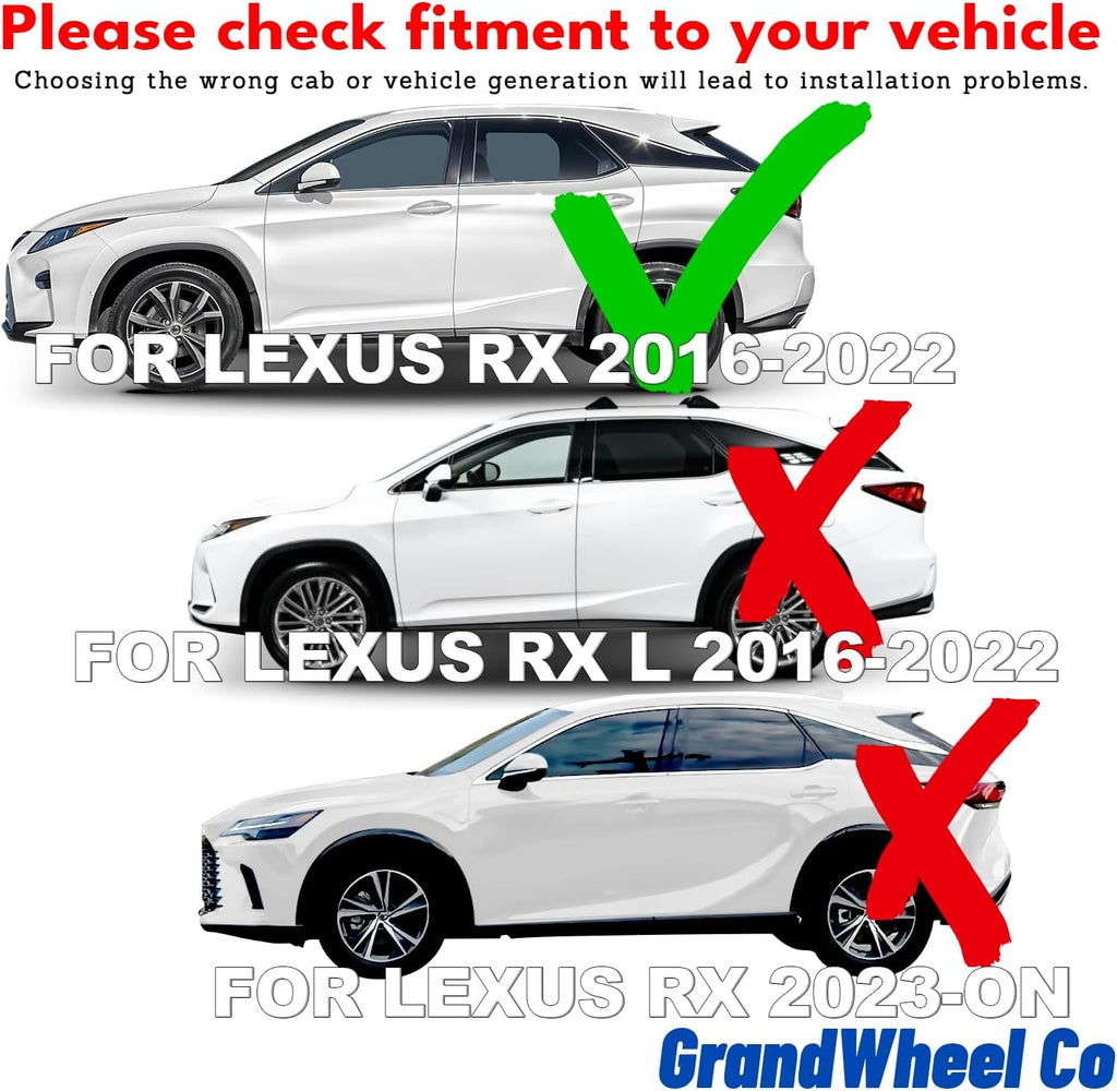 Window Deflectors Smoke Tinted In-Channel Side Window Vent Visor Deflectors Rain Guards Compatible with RX 2016-2022 - 4pcs. GW0726