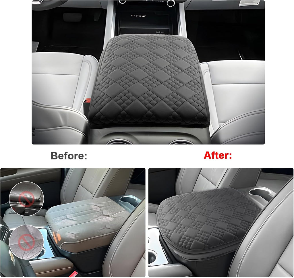 SXCY for 2025 Chevy Tahoe Suburban Armrest Cover Pad for 2025 Chevrolet Tahoe Accessories 2025 Tahoe Suburban Center Console Cover 2025 Tahoe Middle Console Cover Add Soft Cotton Cushion (Added-Pad)