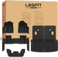 LASFIT Floor Mats & Trunk Mat & Backrest Mats for Acura Mdx 2022-2026 Cargo Mat All Weather TPE Mats Custom Fit Floor Liner for Mdx 1st & 2nd & 3rd Row Car Mats & Cargo Liner, Black, Easy to Clean