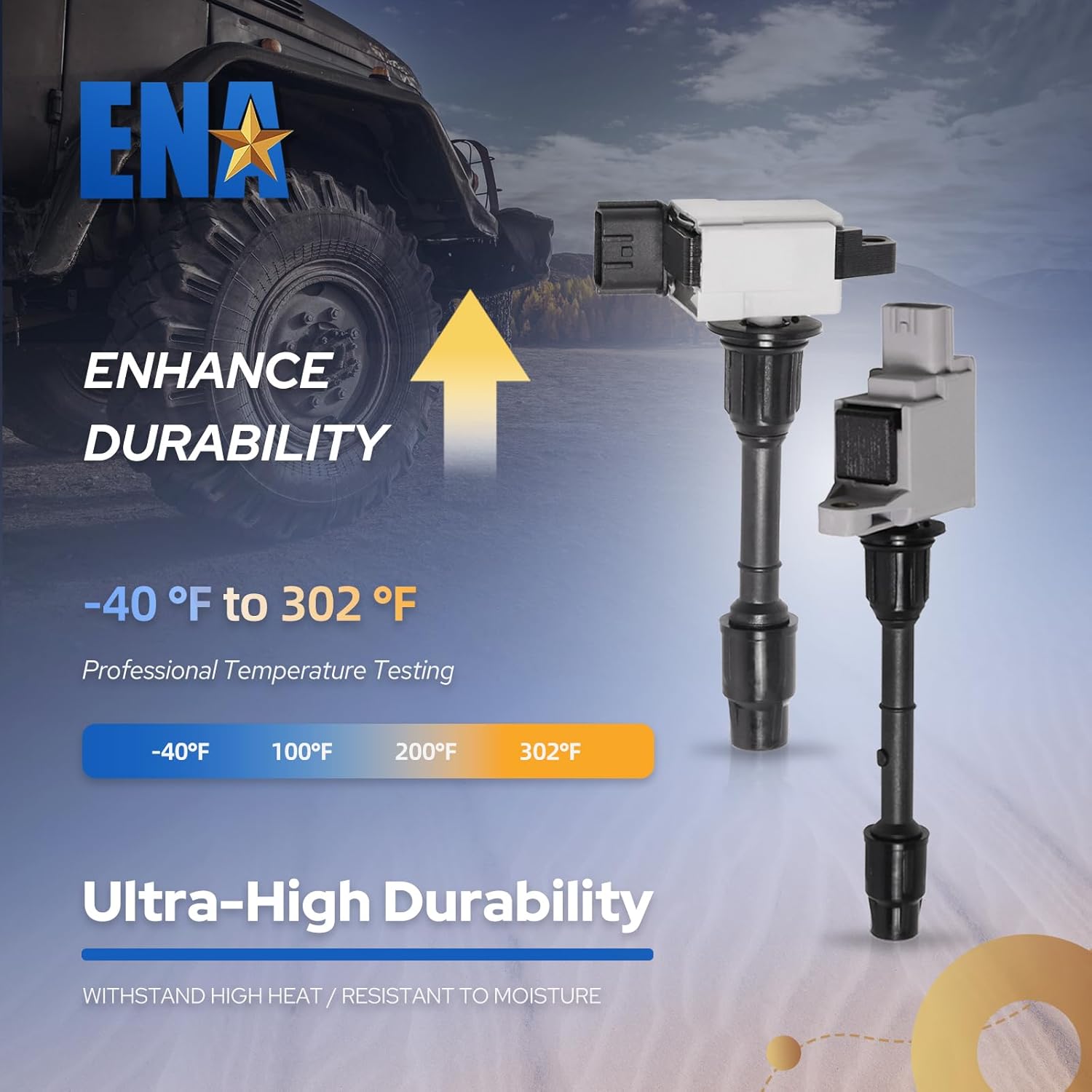 ENA Set of 6 Ignition Coil Pack 2000 2001 3.3 3.5 Compatible with Infiniti Nissan Pathfinder QX4 00 01 3.3L 3.5L V6 Coils Replacement for C1335 C1332 UF331 UF328 224484W000 224484W011