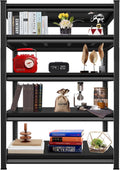 2750LBS Garage Storage Shelves Heavy Duty, 48" W x 18" D x 78" H,5-Tier Garage Shelving Heavy Duty, Industrial Metal Shelving Units for Garage, Basement,Fish Tank,Black