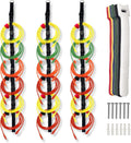 3 Pcs Extension Cord Organizers Storage Garage Extension Cord Holder with 6 Slots Organizer Straps with 28 Pcs Cable Ties 6 Pcs Hardware Nails for Vertical Space Cable Hose Rope String Lights
