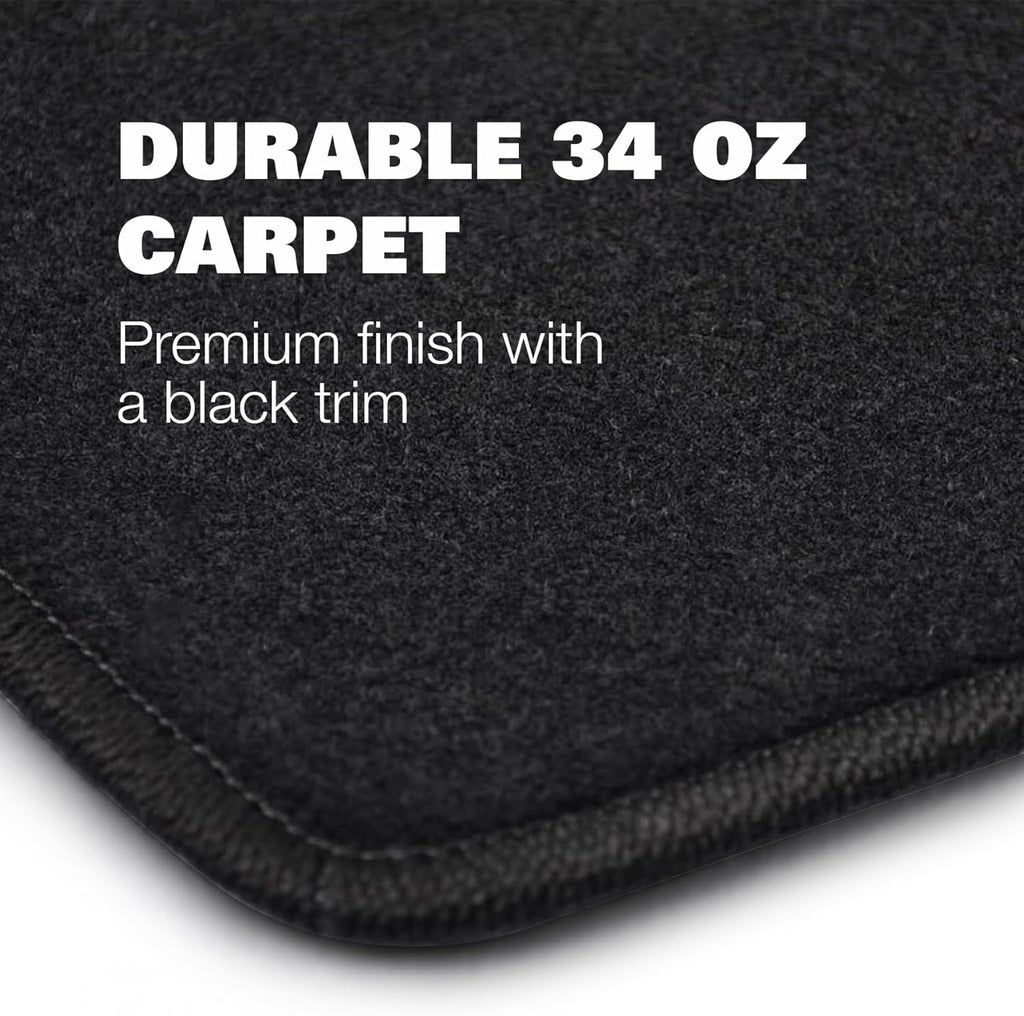 Floor Mats for Ford F150 - Tailored Fit for 2015-2025 Ford F-150 SuperCrew Cab Lightning Truck - Set of 3 - Anti-Slip Backing - 34oz Heavy Duty Carpet Mat - All Weather Car Liner