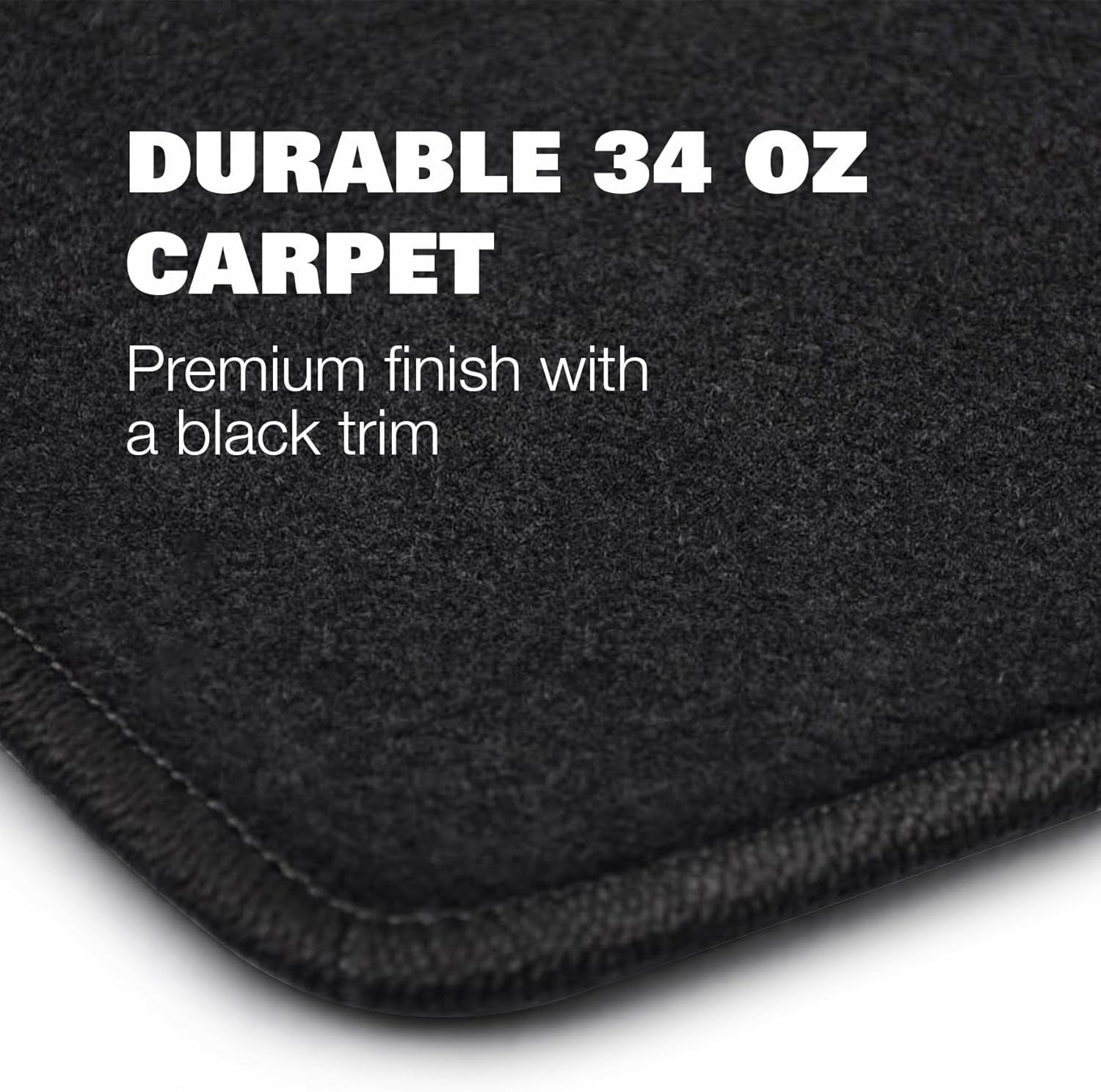 Floor Mats for Ford F150 - Tailored Fit for 2015-2025 Ford F-150 SuperCrew Cab Lightning Truck - Set of 3 - Anti-Slip Backing - 34oz Heavy Duty Carpet Mat - All Weather Car Liner