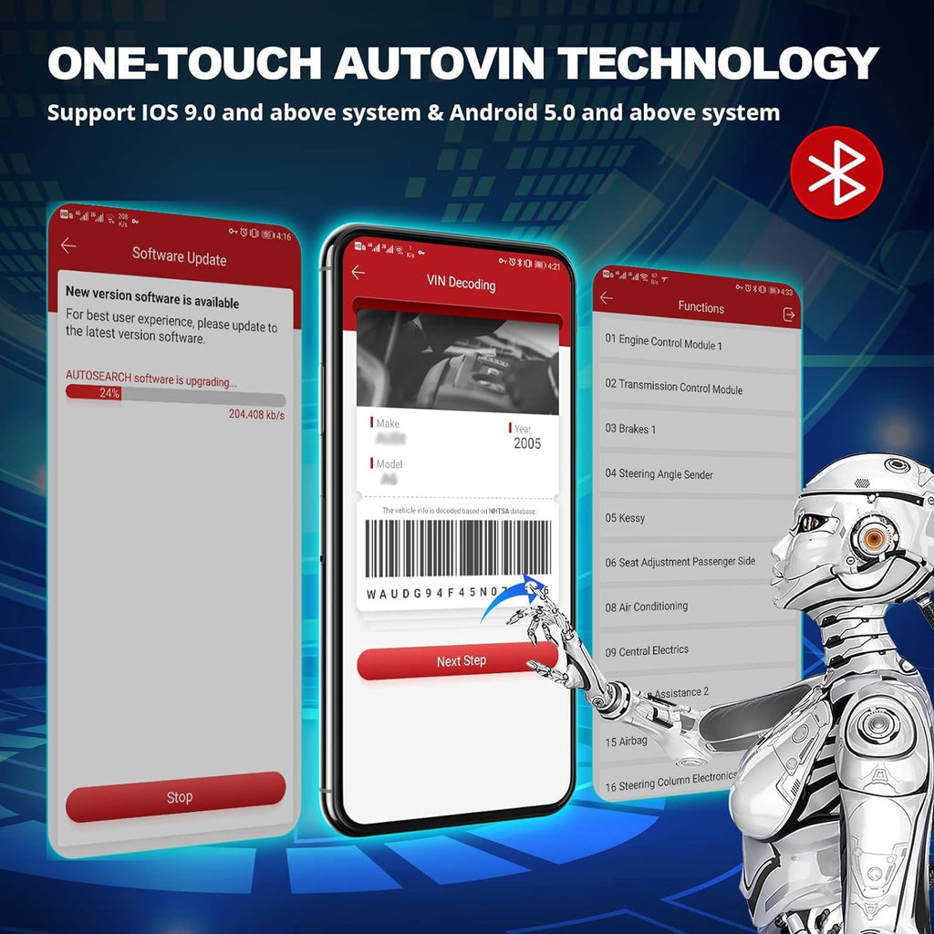 Thinkdiag2 All System Bidirectional Control OBD2 Diagnostic Scanner for iOS & Android, Bluetooth Scan Tool with CAN-FD Protocol, AutoVIN, Active Test, 15+ Reset Functions, ECU Coding, 1 Year Fr-ee