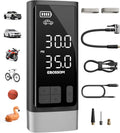 Portable Tire Inflator with Dual-Cylinder, 5 x Fast Inflation Car Air Compressor with Memory Function, 150PSI Cordless Tire Inflator Rechargeable with Battery,12V DC for Pickup Car, Moto, Bikes, Balls