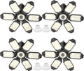 4 Pack LED Garage Lights,220W Super Bright Ceiling Led Shop Lights,Deformable Scew in E26 Base Garage Light for Basement Warehouse Workshpo
