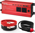 HITRENDS 900W Inverter for Car Power Inverters, 12V DC to 110V AC Converter with 4 USB & 2 AC Outlets, 12 Volt Battery Inverter Car Cigarette Lighter for RV Truck