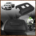Muslogy Center Console Armrest Cover Compatible with Chevy Silverado & GMC Sierra 1500 2500 3500 2014-2018 Armrest Pad Arm Rest Cushion Vegan Leather Protector 1-Inch Extra Thick(Bucket Seat ONLY)