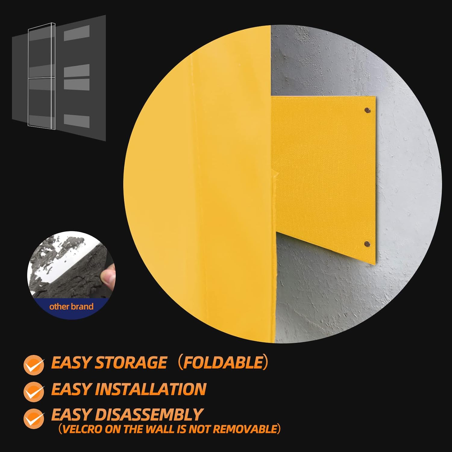 PROGOAL 2"/4" Thick Foam Protection Wall Pad，Gym Basketball-Court Protectors，Durable Waterproof Padding for Wall-Mounted Basketball Hoops(60" L x 20" W)…