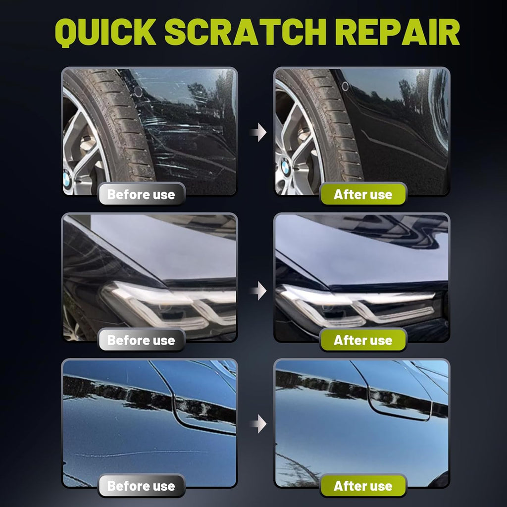 Upgraded Car Scratch Remover Kit, Scratch Remover for Vehicles ＆ Cars, Car Paint Scratch Repair, Polishing ＆ Rubbing Compound Paint Restorer with Applicator Pad, add Gloss ＆ Shine 16OZ