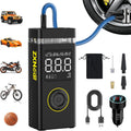 Tire Inflator Portable Air Compressor,180PSI 20000mAh Pump for Car Cordless with Pressure Gauge,4X Fast Inflation with Dual Lights for Cars Bicycles Motorcycles Balls