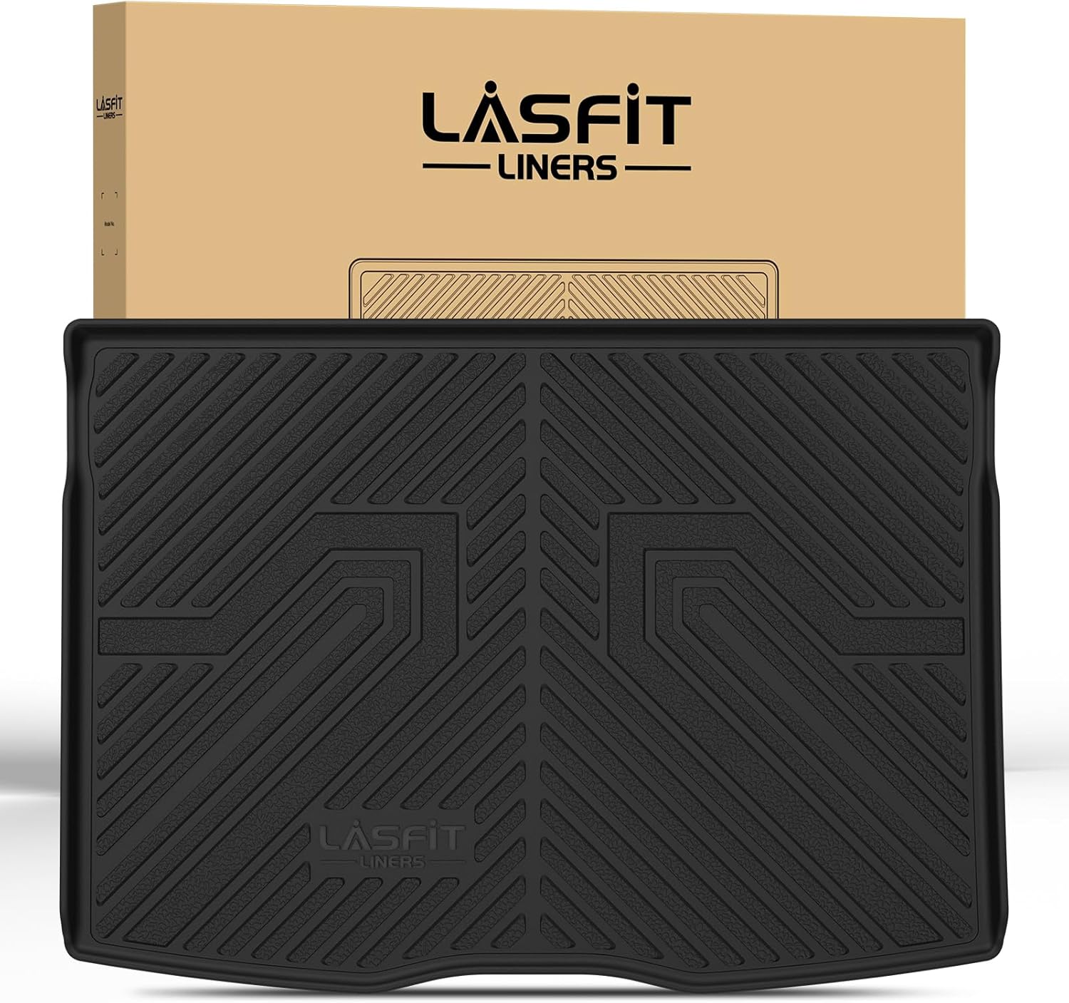 LASFIT Cargo Mat for Jeep Renegade 2015-2023 Upper Position, All Weather TPE Custom Fit Trunk Mat Cargo Liner Trunk Liner, Black
