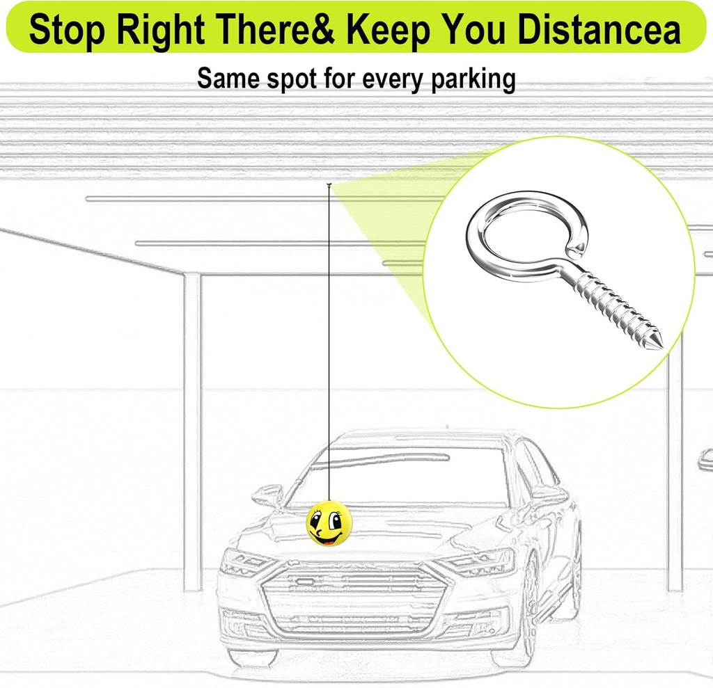 Garage Parking Aid Ball, Parking Guide System for Car Accessories, Stop Indicator, Parking Assist Ball, Aid-Parking Kit, Garage Car Stopper, Pack of 2