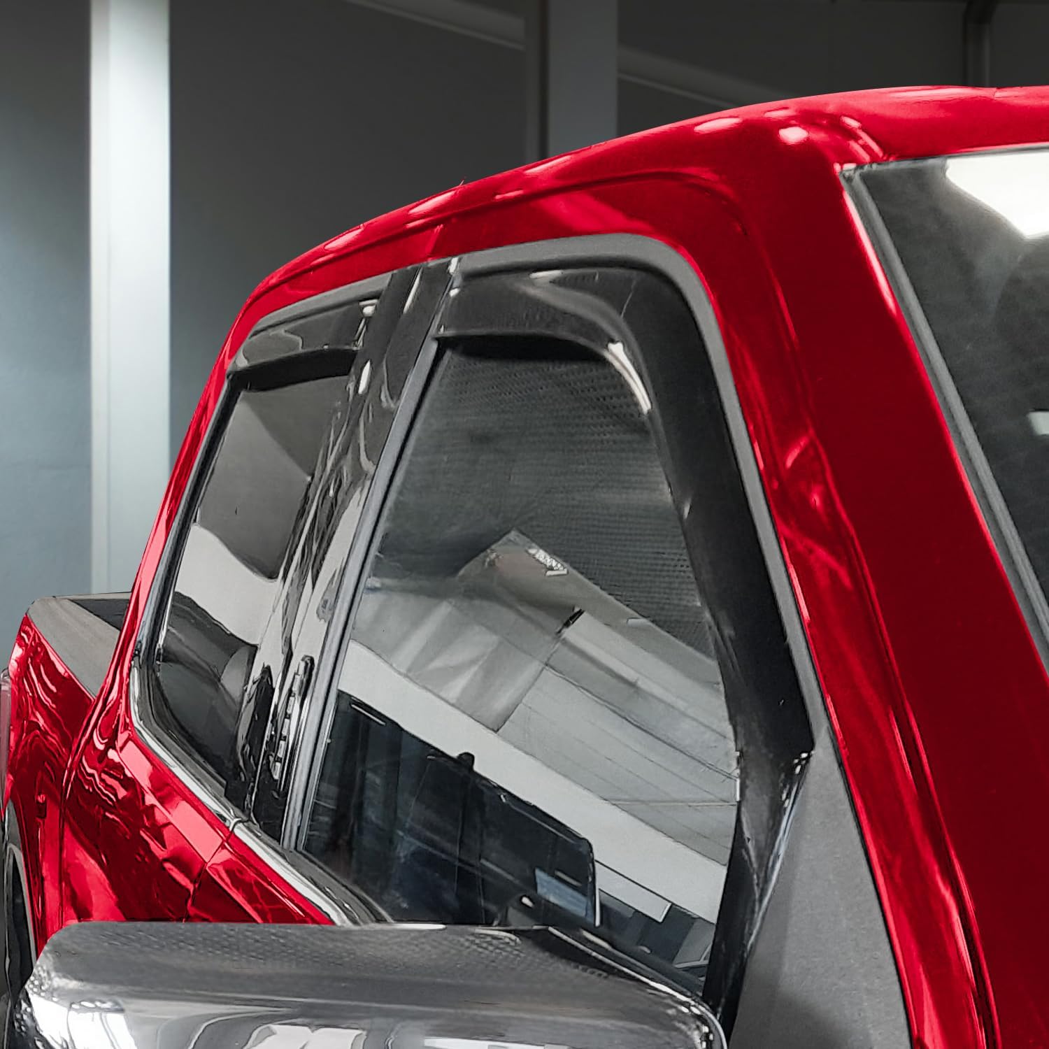 Voron Glass in-Channel Extra Durable Rain Guards for Ford F150 2021-2025 SuperCab, Window Deflectors, Vent Window Visors, 4 Pieces - 200908