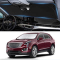 Custom fit Cadillac XT5 Windshield Sunshade for 2017-2023 2024 2025 Cadillac XT5 Accessories Front Window Car Shades Cover for Windshield Sun Visor Screen Protector 210T Reflective Blocks UV Rays