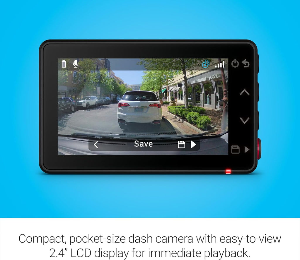 Garmin Dash Cam™ X210, Compact 1440p HD Dash Cam with a 140-degree Field of View, Built in Clarity™ Polarizer, Voice Controlled, GPS, 2.4” Display, Automatic Recording