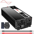 2000W (Peak Power 4000W) Pure Sine Wave dc to ac Inverter Remote Switch DC 24V to AC 120V 60HZ Solar Converter for Home car&Yacht (DC24V (Range 20V-30V) 2000W)