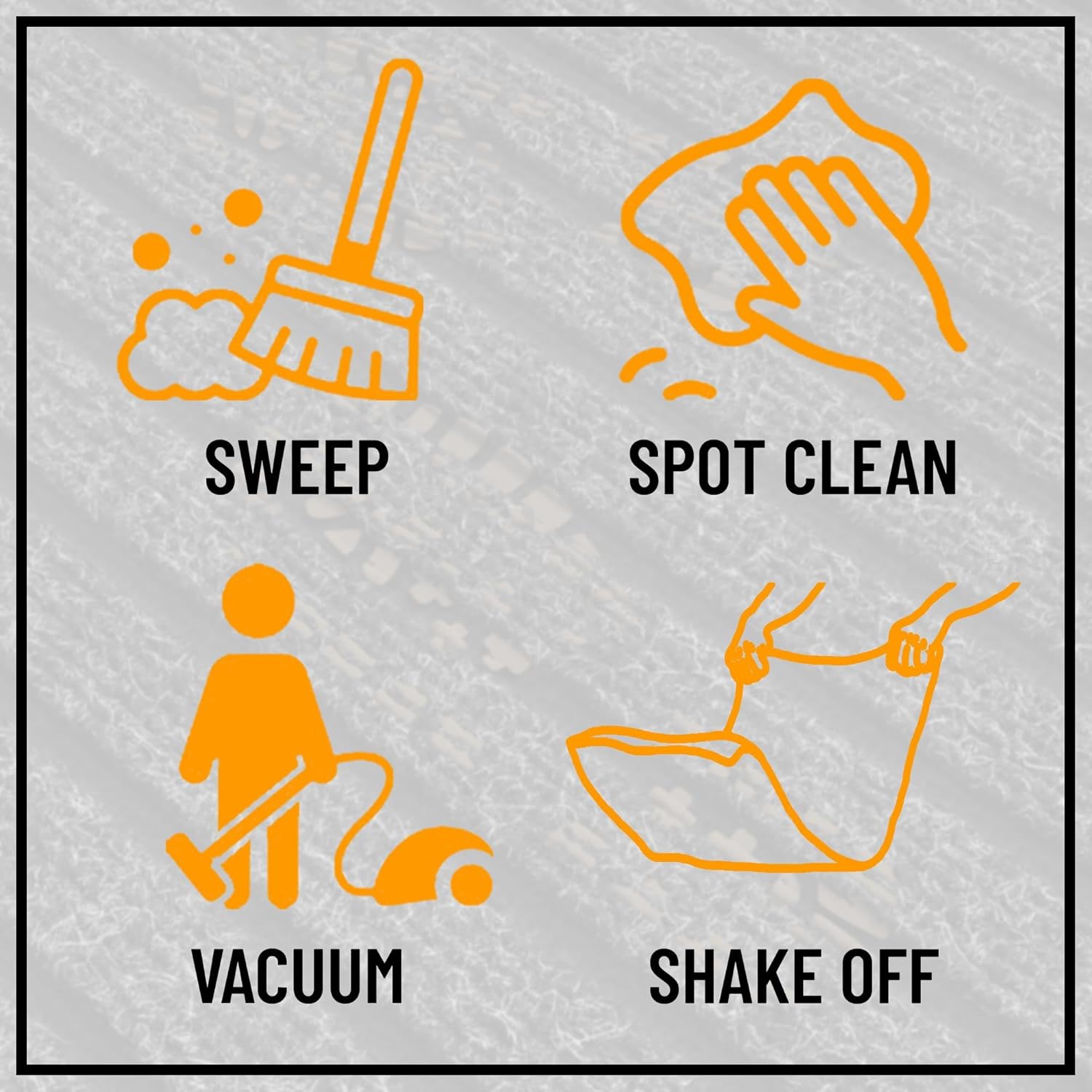 Ottomanson 2'7" x 37' Hallway Runner with Scraper Pile - Extra Durable Non-Slip Rug Mat for Indoor & Outdoor Use - Ideal for Kitchen, Entryway & Garage - High-Traffic Carpet, Brown