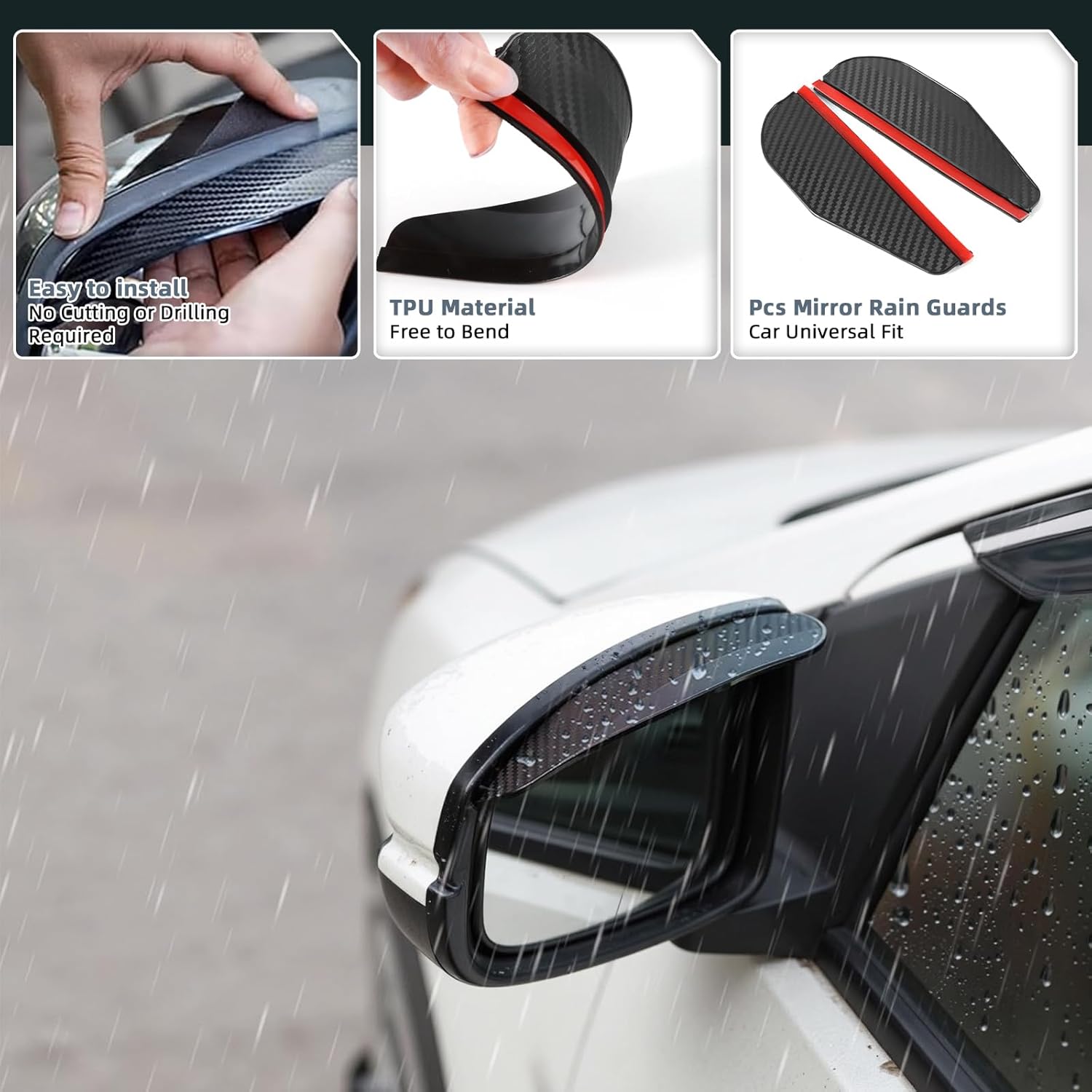 in Channel Window Visors for Jeep Compass 2017 2018 2019 2020 2021 2022 2023 2024, Rain Guards Exterior Car Accessories, Smoke Side Wind Deflectors Vent Shades Shield, 4PCS