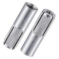 Wensilon(20 pcs) 3/8"-16 Premium Stainless Steel Drop in Anchors Assortment, Knurled Drop-in-Anchor for Solid Concrete, Internal Forced Expansion Screw Bolts