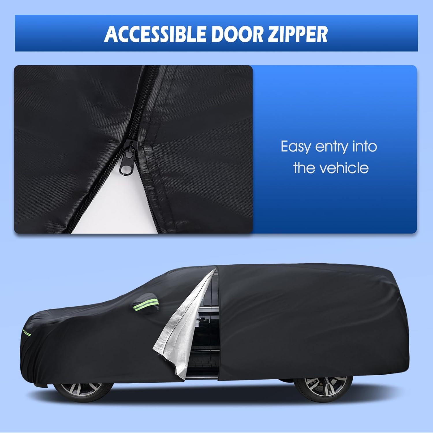 Car Cover Custom Fit for Chevrolet Chevy Suburban 1973-2025, Migaven Waterproof Full Exterior Cover Sun Rain Protection with Door Zipper and Cotton Lining