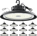 High Bay Lights LED UFO Light 240W LED Shop Lights 6000K IP65 Commercial Bay Lighting Fixture 43200 LM Super Bright, 5ft Cable Plug & Play for Warehouse Factory Garage Workshop Barn 12 Pack